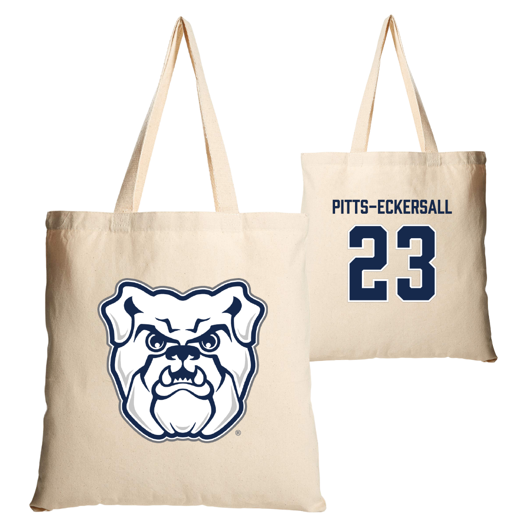 Butler University Soccer Tan Canvas Tote Bag - #23 Sam Pitts-Eckersall