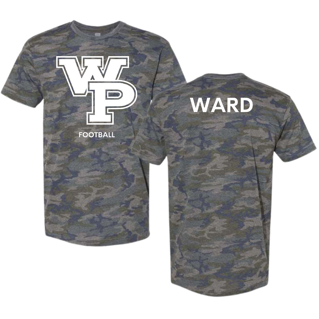 William Penn University Football Vintage Camo Tee - Shawn Ward