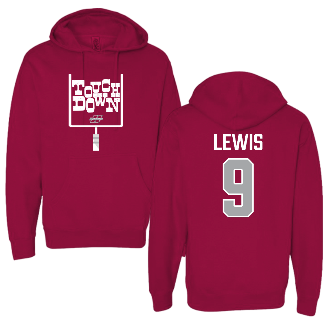 Henderson State University Football Cardinal Touchdown Hoodie - #9 Fred Lewis