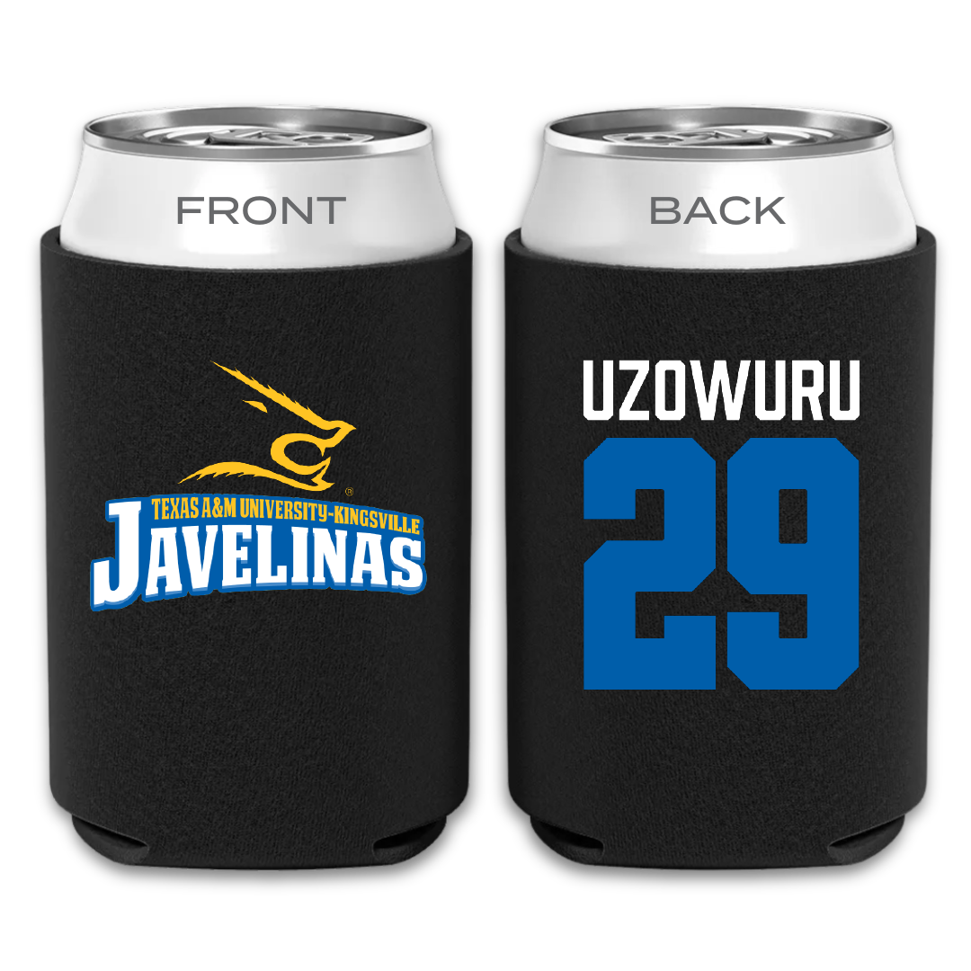 Texas A&M University-Kingsville Football Black Can Cooler - #29 Bryan Uzowuru
