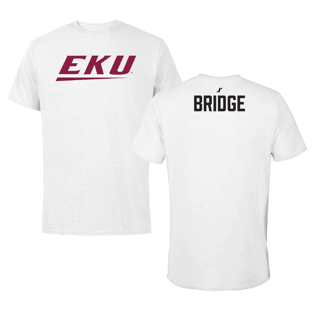 Eastern Kentucky University TF and XC White Performance Tee - Ethan Bridge