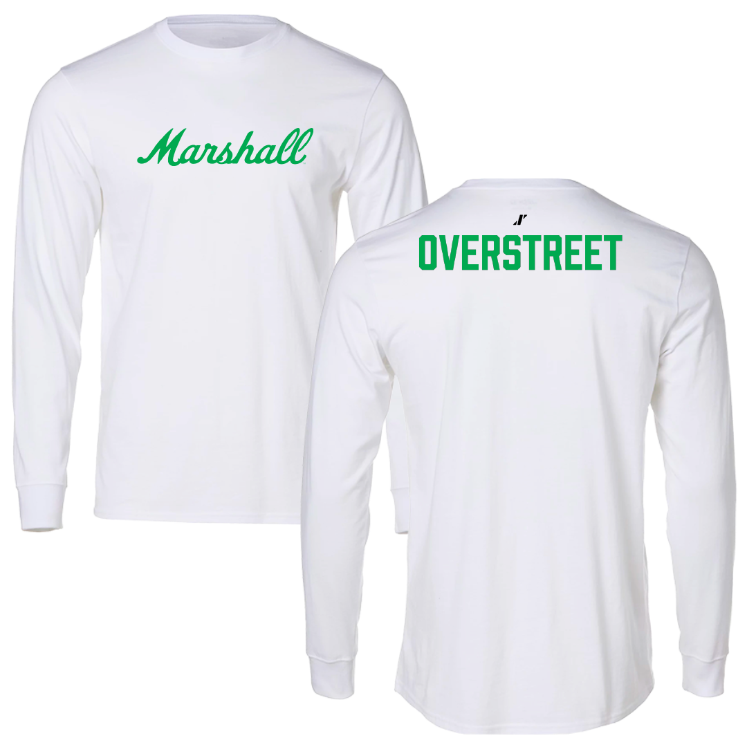 Marshall University TF and XC White Long Sleeve - Kylan Overstreet