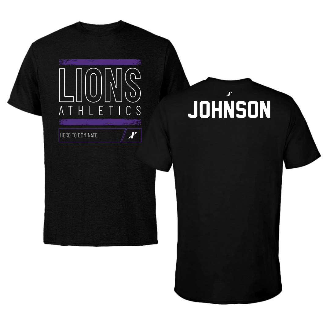 Nelson University TF and XC Black Dominate Performance Tee - Jaleel Johnson