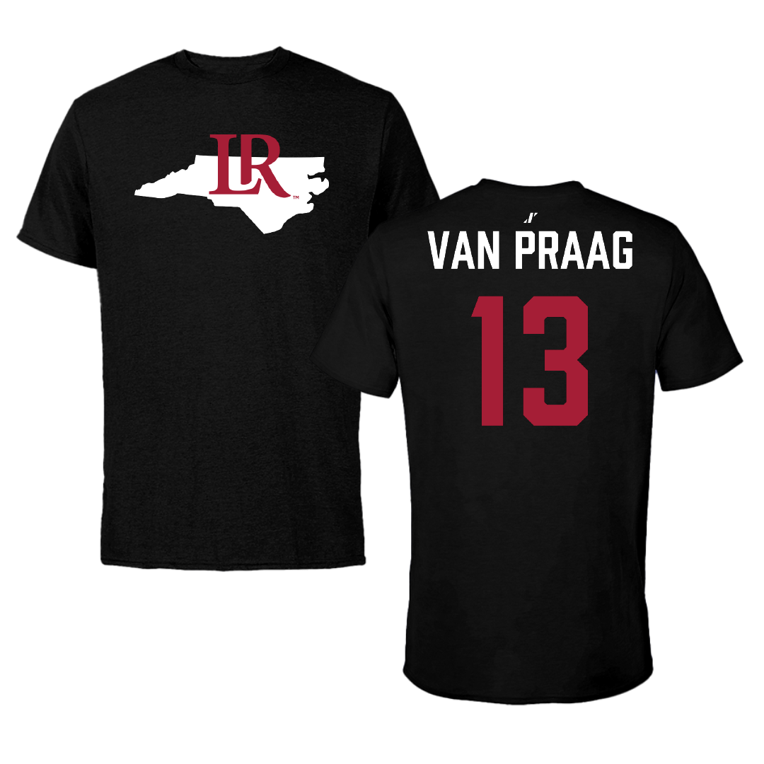 Lenoir-Rhyne University Lacrosse Black State Tee - #13 Sascha Van Praag