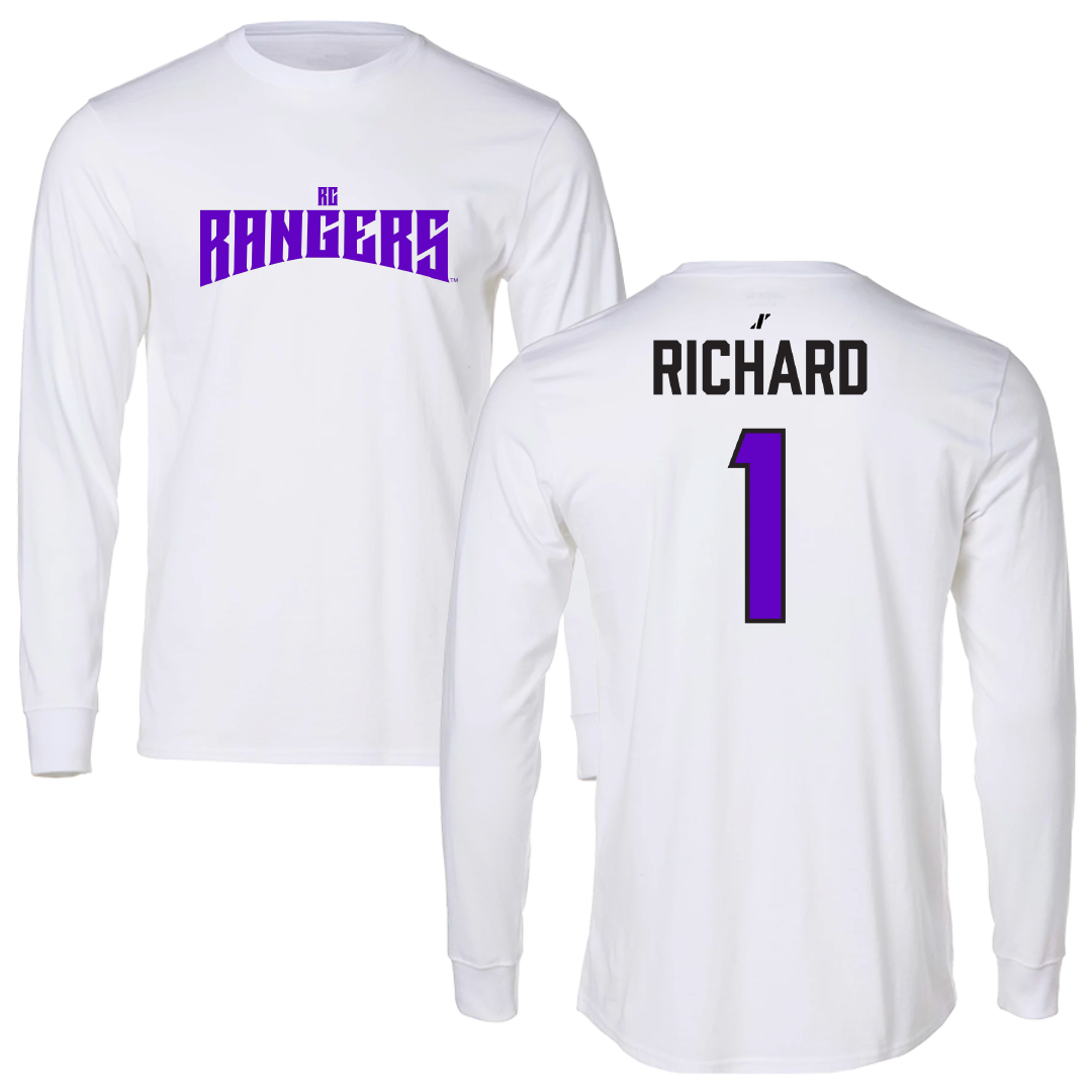 Ranger College Baseball White Classic Long Sleeve - #1 Reid Richard
