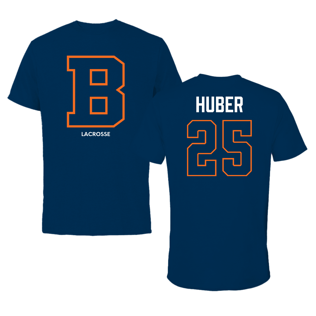 Bucknell University Lacrosse (M) Navy Tee - #25 Hans Huber