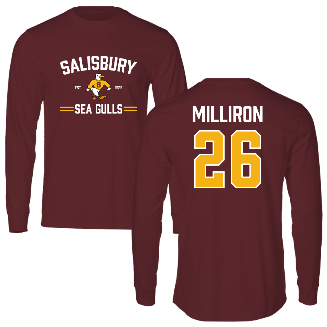 Salisbury University Lacrosse Maroon General Performance Long Sleeve - #26 Grace Milliron