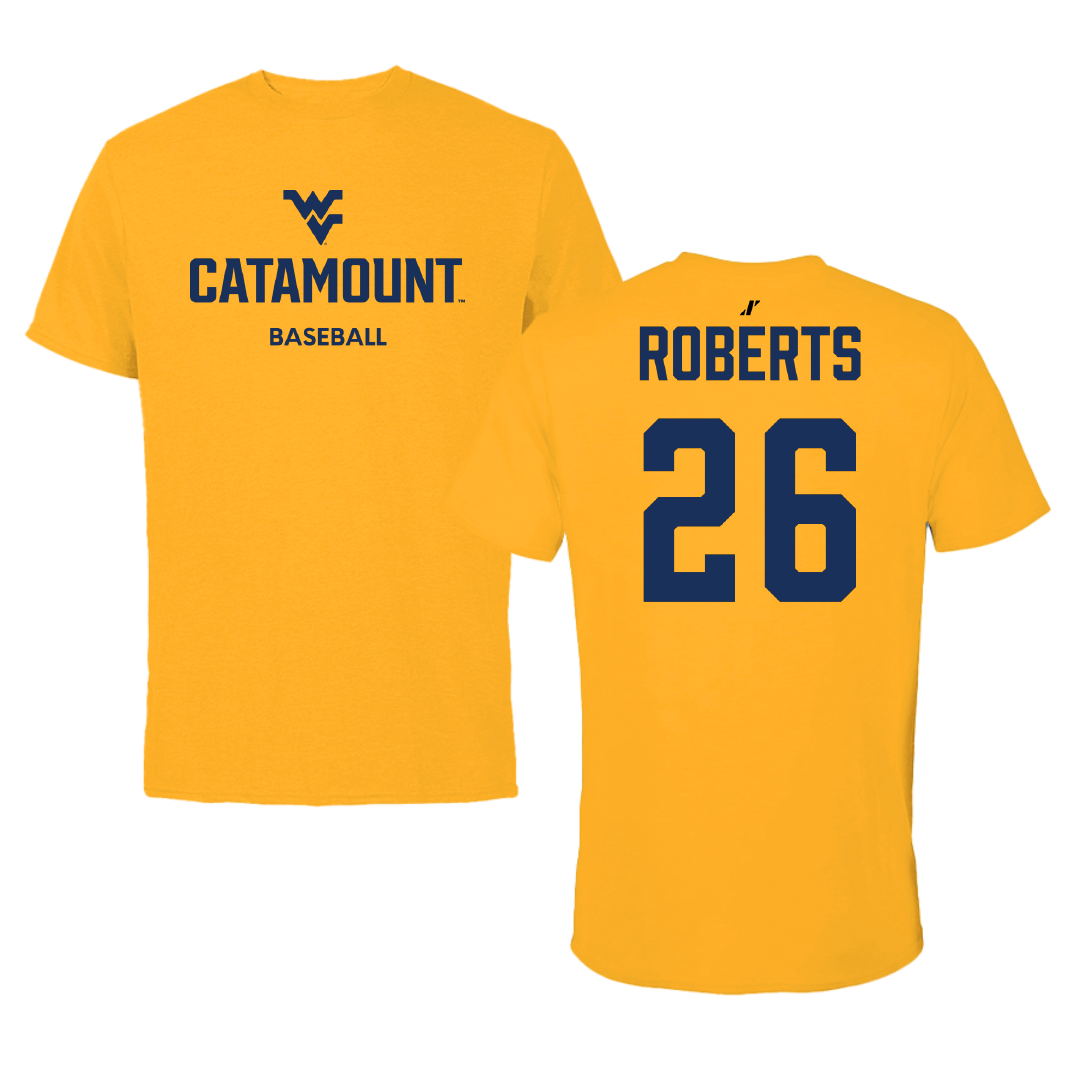 Potomac State College Baseball Gold Performance Tee - #26 Cameron Roberts