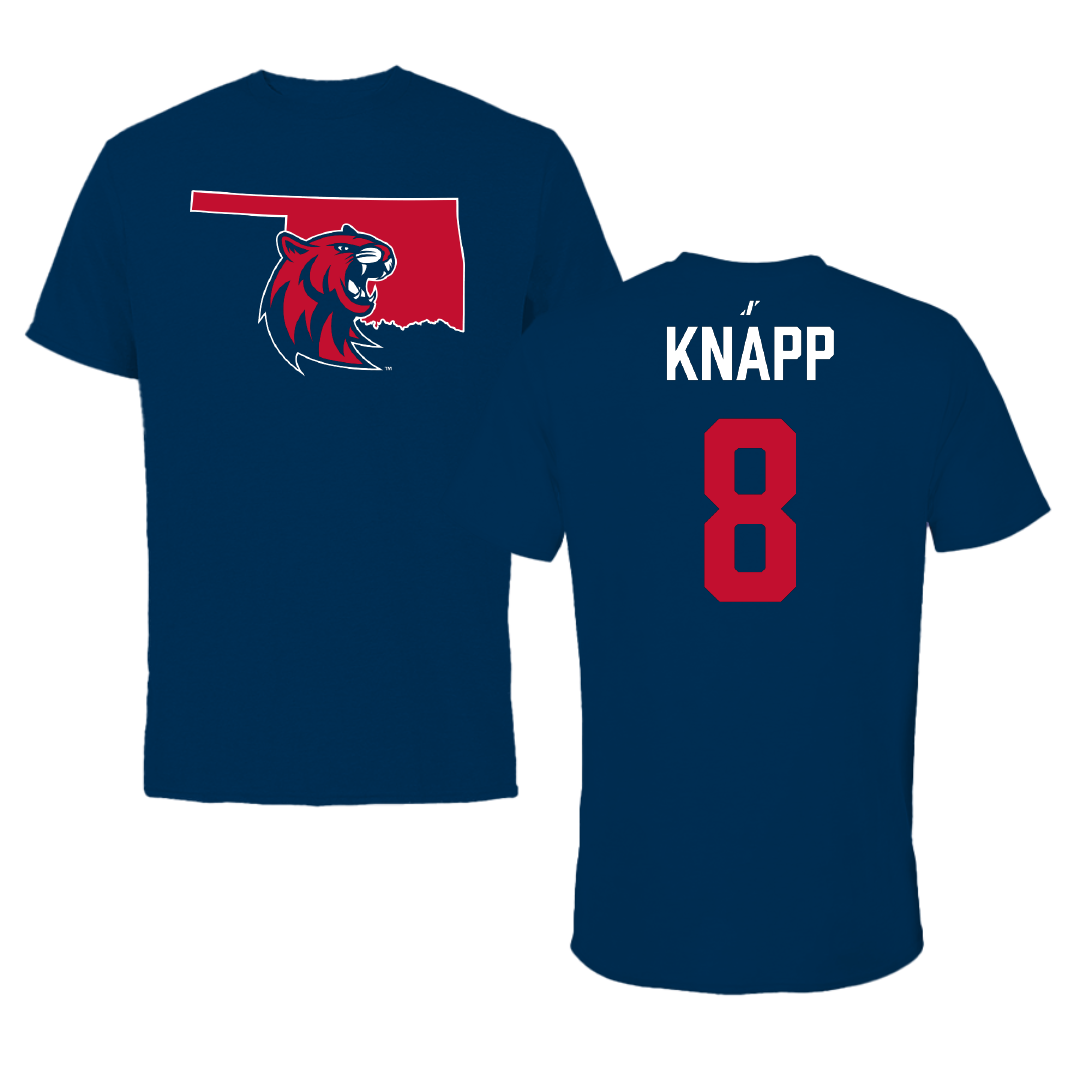Rogers State University Soccer (W) Navy State Performance Tee - #8 Conley Knapp