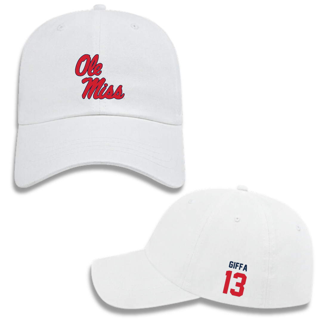 Ole Miss Basketball (M) White Hat - #13 Kezza Giffa