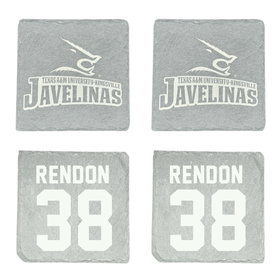 Texas A&M University-Kingsville Baseball Stone Coaster (4 Pack)  - #38 Ruben Rendon