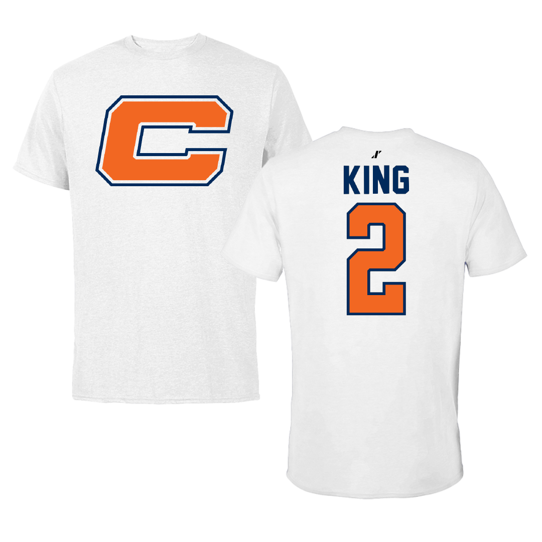 Carroll University Football White Performance Tee - #2 Charlie King