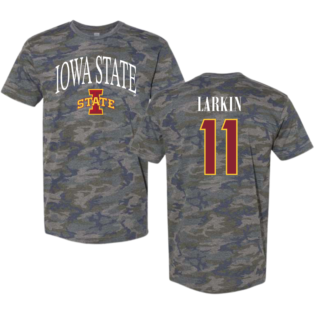 Iowa State University Volleyball Vintage Camo Tee - #11 Reaghan Larkin