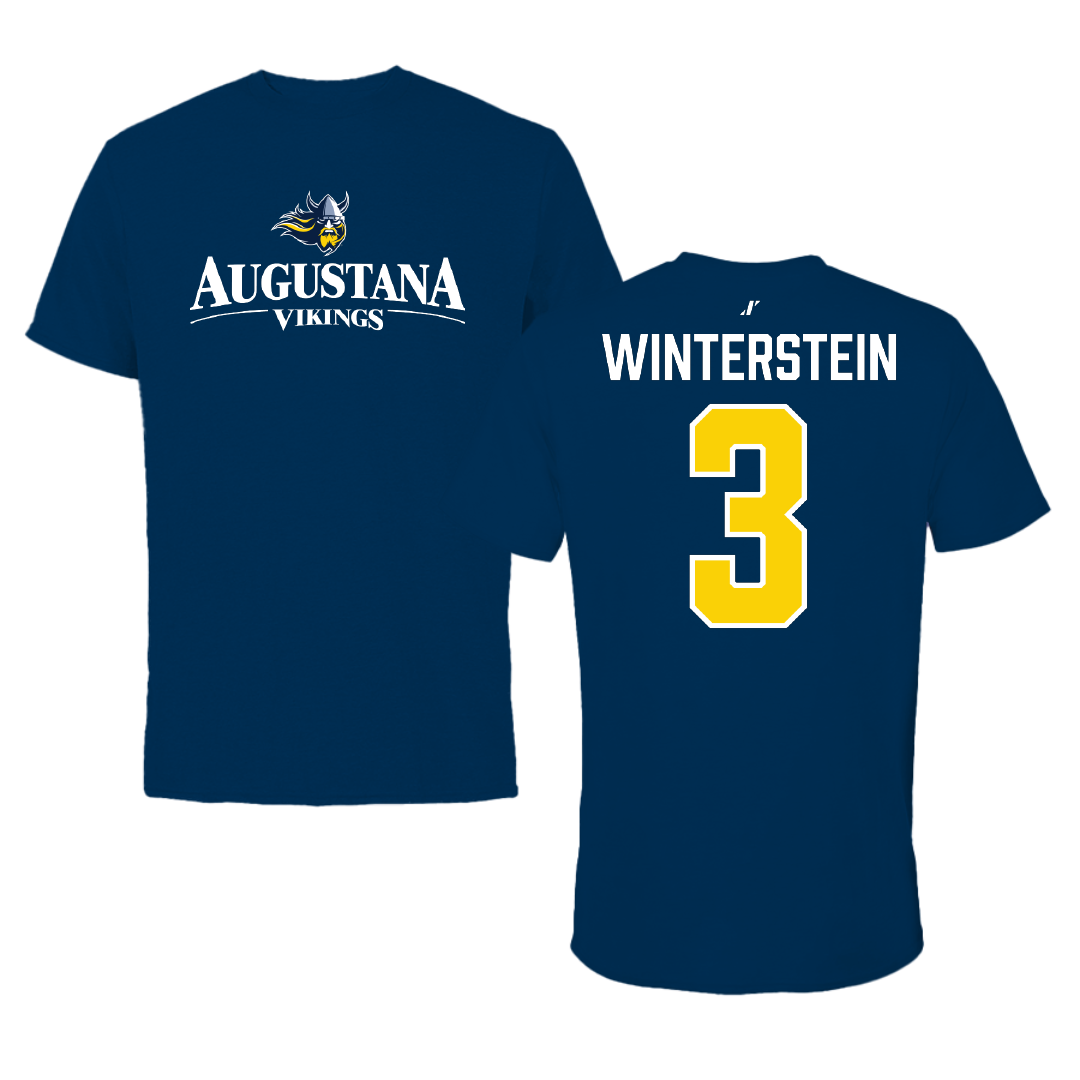 Augustana University (South Dakota) Baseball Navy General Tee - #3 Trevor Winterstein