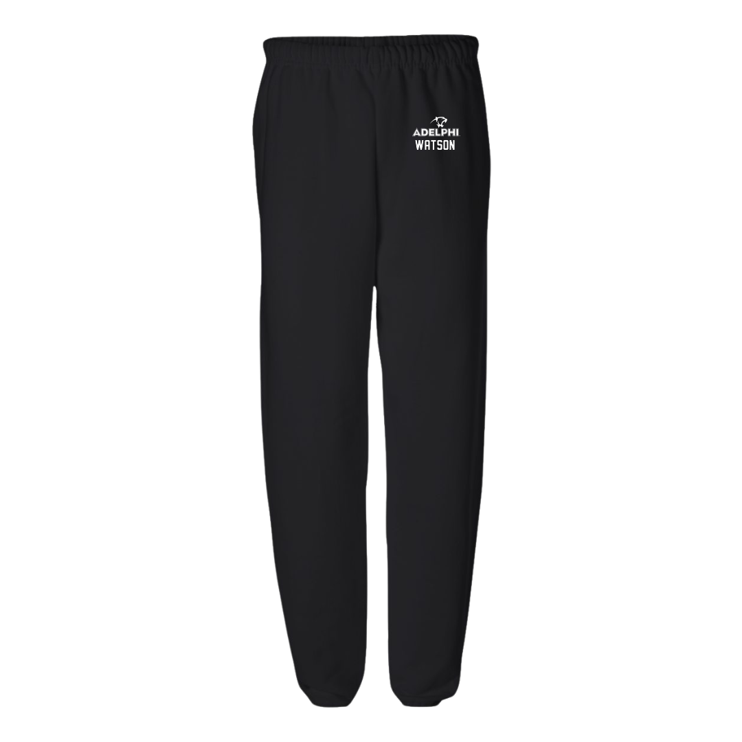 Adelphi University Soccer (M) Black Sweatpants - #13 Andrew Watson