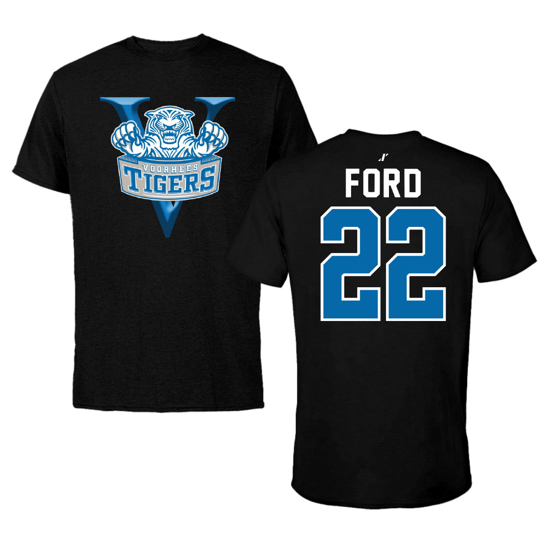 Voorhees University Basketball Black Tee - #22 Nedisha Ford