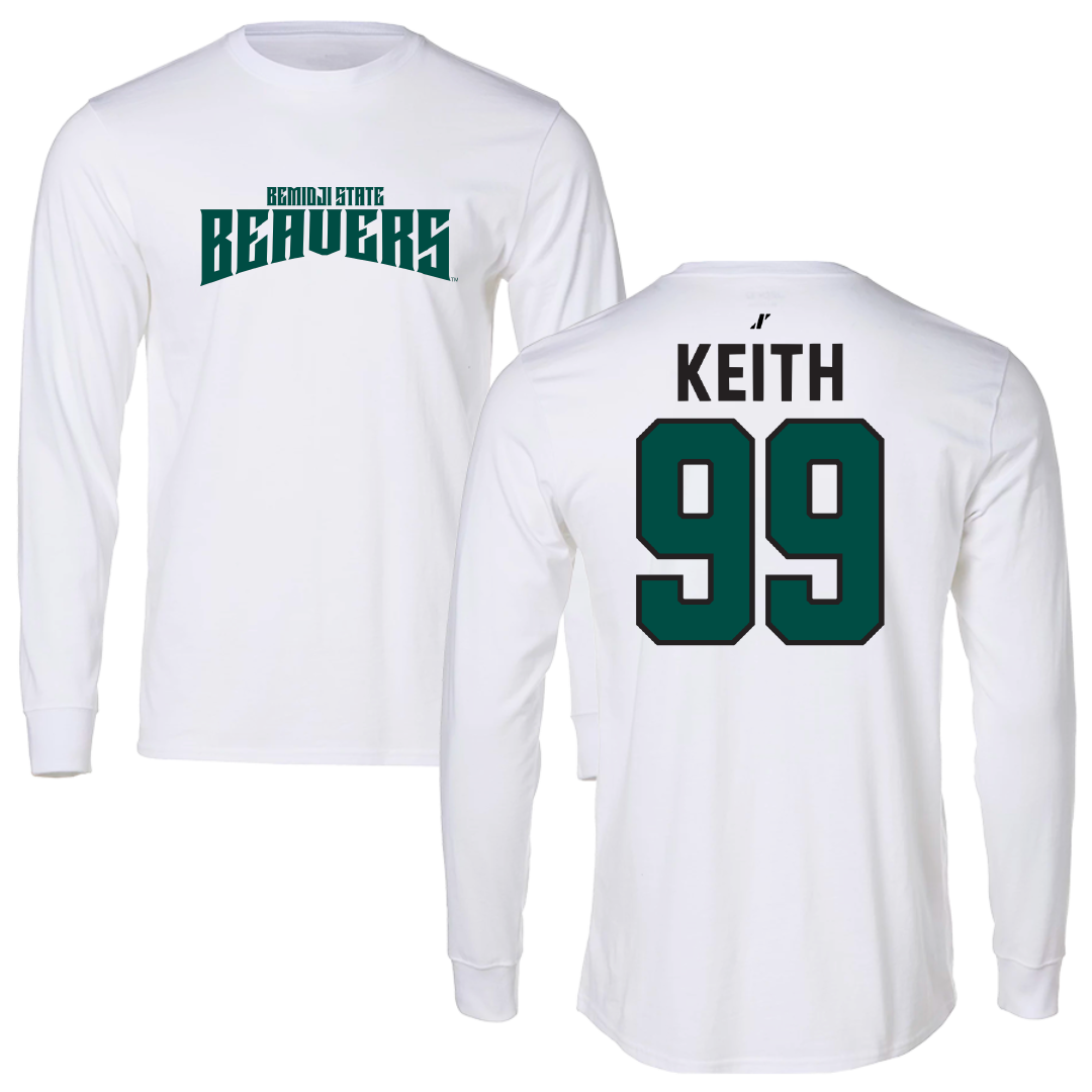 Bemidji State University Football White Classic Performance Long Sleeve - #99 Nahshawn Keith