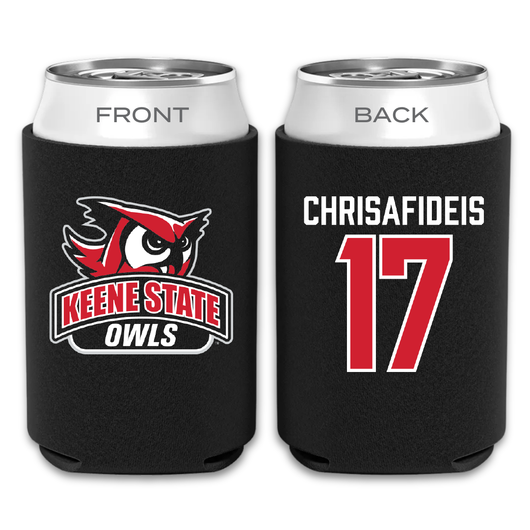 Keene State College Ice Hockey Black Can Cooler - #17 Marcus Chrisafideis