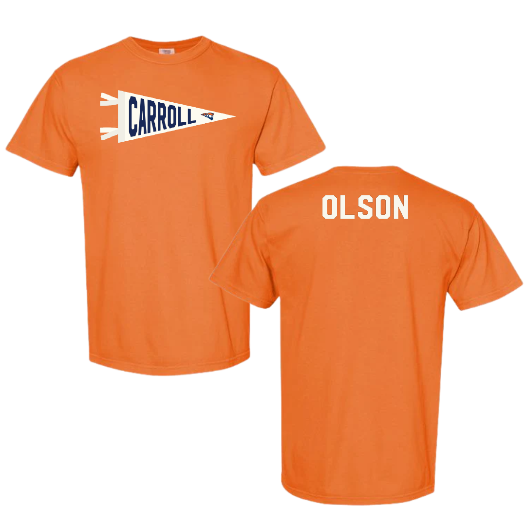 Carroll University TF and XC Orange Pennant Comfort Colors Tee - Bailey Olson