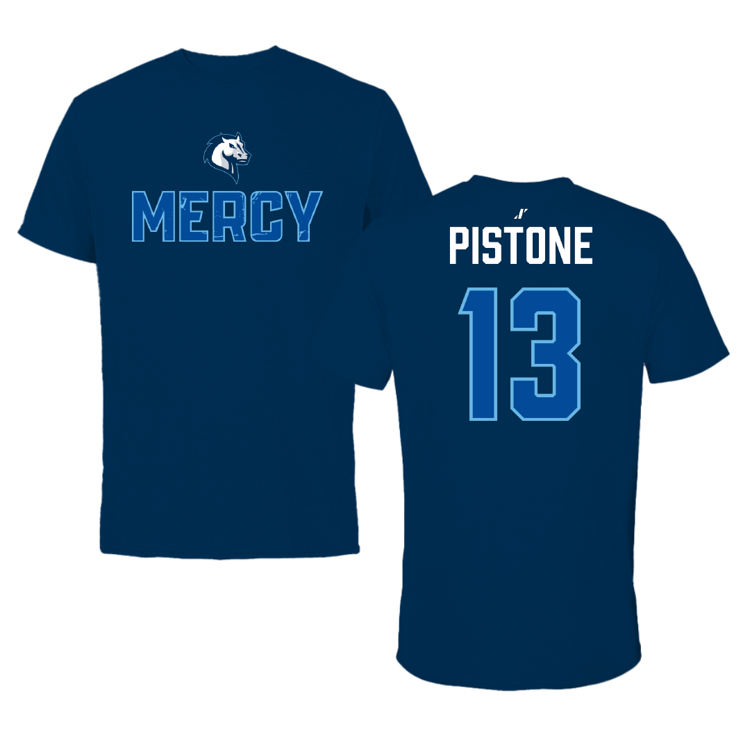 Mercy University Soccer (W) Navy General Tee - #13 Rosa Pistone