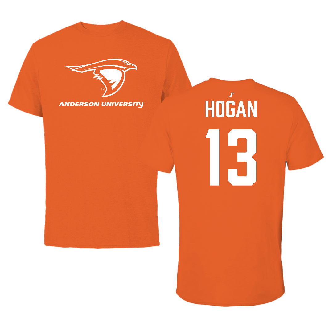 Anderson University (Indiana) Baseball Orange Performance Tee - #13 Dylan Hogan
