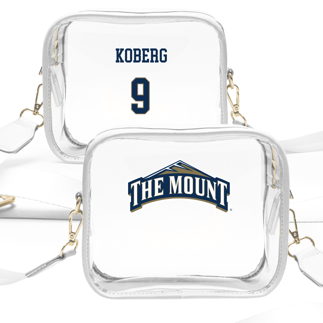 Mount St. Mary's University Softball White Clear Stadium Bag - #9 Grace Koberg