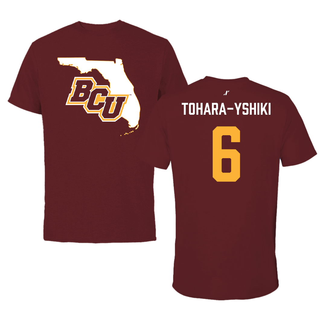 Bethune-Cookman University Softball Maroon State Tee - #6 Aimi Tohara-Yshiki