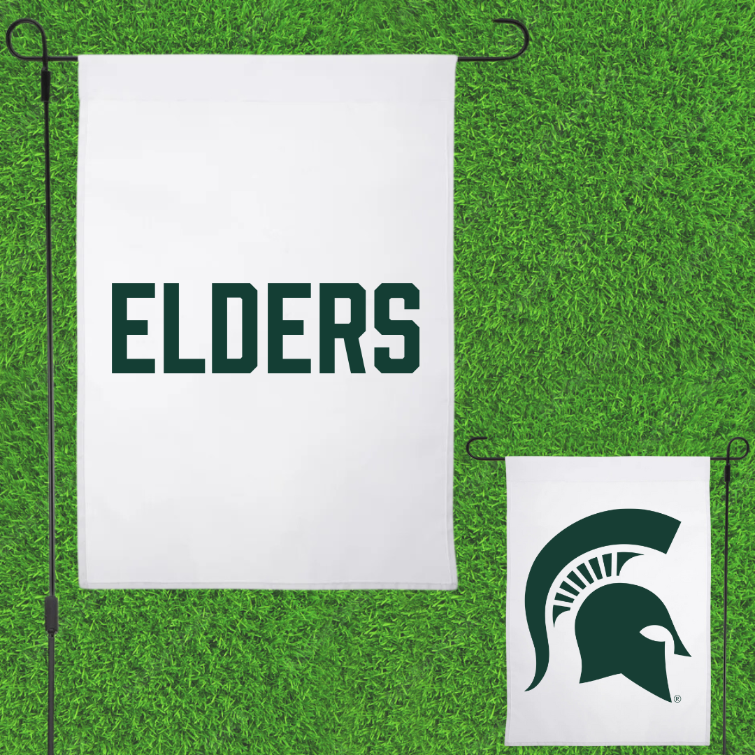 Michigan State University TF and XC White Garden Flag - Kamiyah Elders