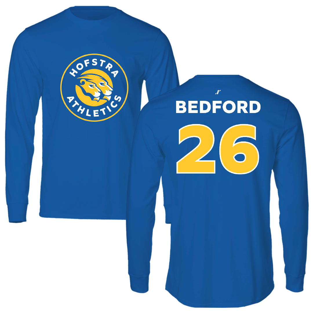 Hofstra University Baseball Blue Long Sleeve - #26 Christopher Bedford