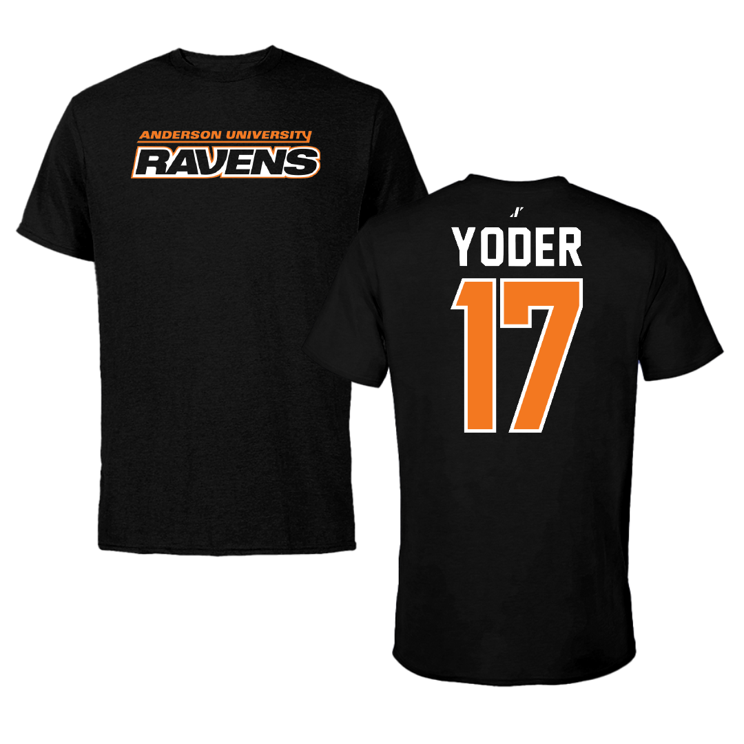 Anderson University (Indiana) Football Black Performance Tee - #17 Preston Yoder