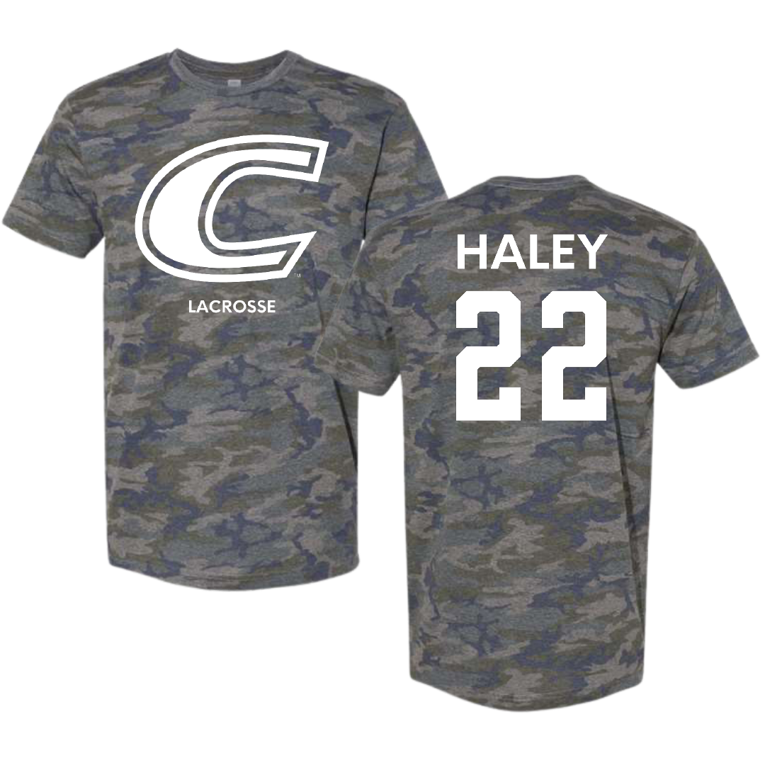 Centre College Lacrosse (W) Vintage Camo Tee - #22 Mary Haley