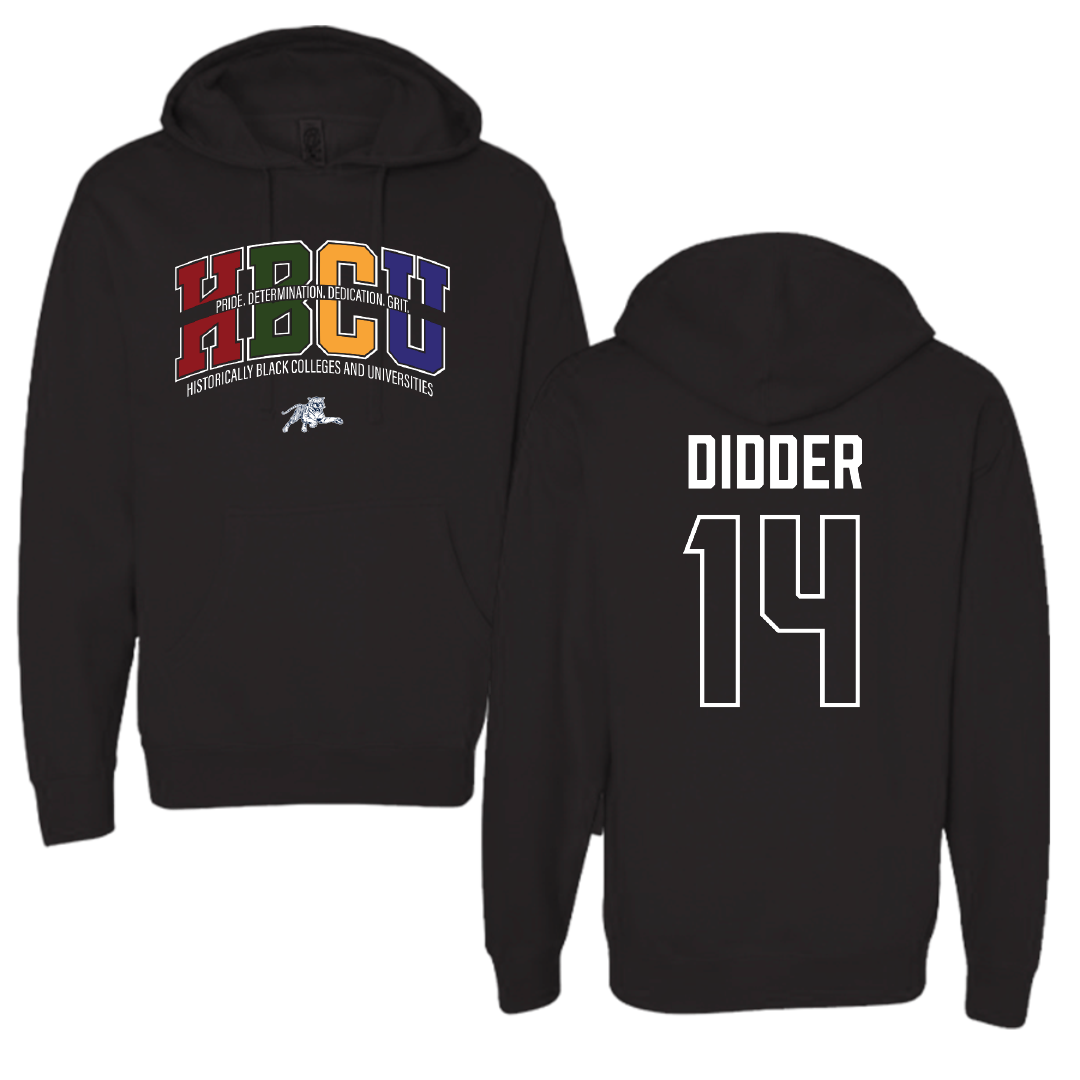 Jackson State University Baseball Black HBCU Hoodie - #14 Nkosi Didder