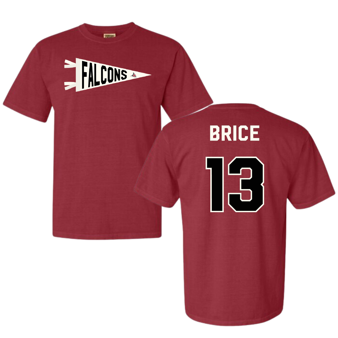 University of Wisconsin-River Falls Ice Hockey Crimson Pennant Comfort Colors Tee - #13 Ellie Brice