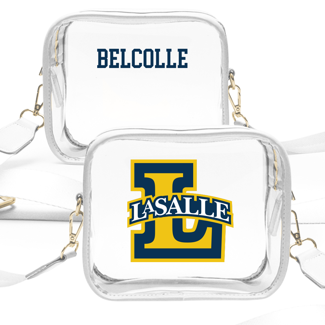 La Salle University Baseball White Clear Stadium Bag - Ryan Belcolle