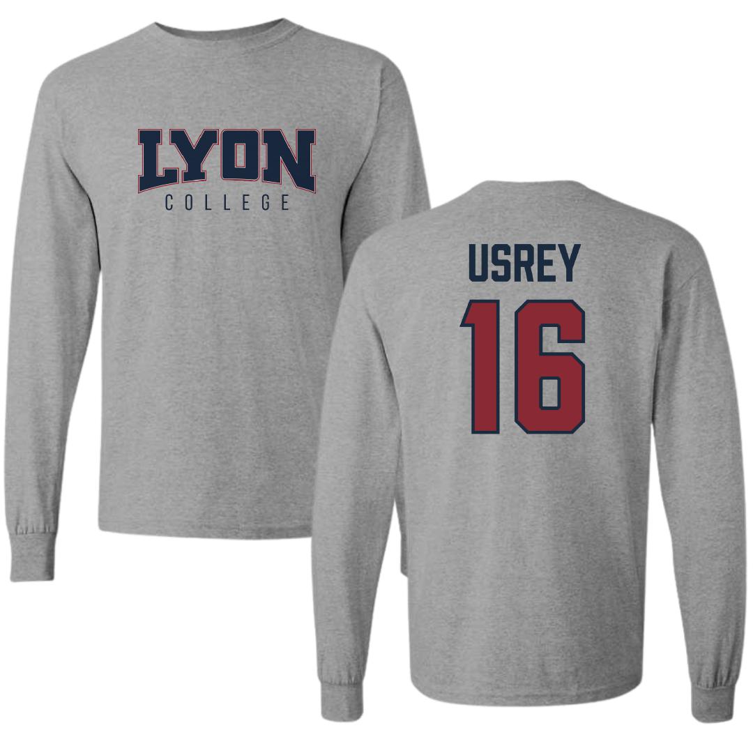 Lyon College Football Sport Gray Long Sleeve - #16 Bryton Usrey
