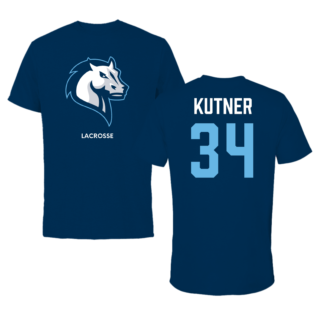 Mercy University Lacrosse (M) Navy Tee - #34 Ryken Kutner