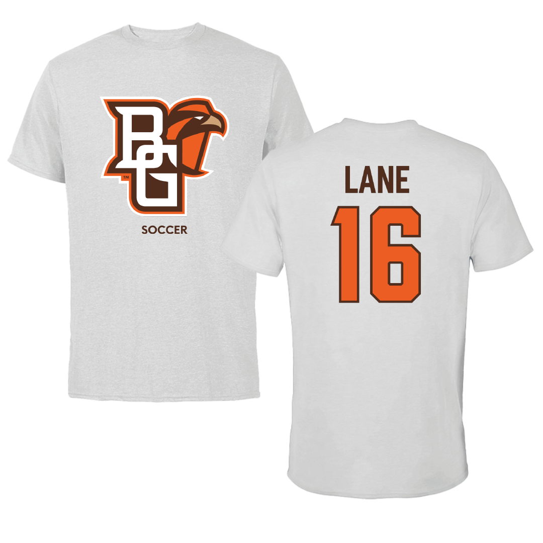 Bowling Green State University Soccer (M) Light Gray Performance Tee - #16 Jake Lane