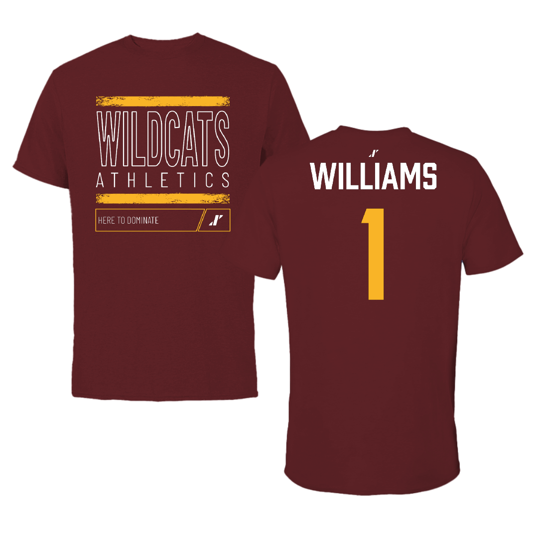 Bethune-Cookman University Volleyball (W) Maroon Dominate Tee - #1 Kaleigh Williams