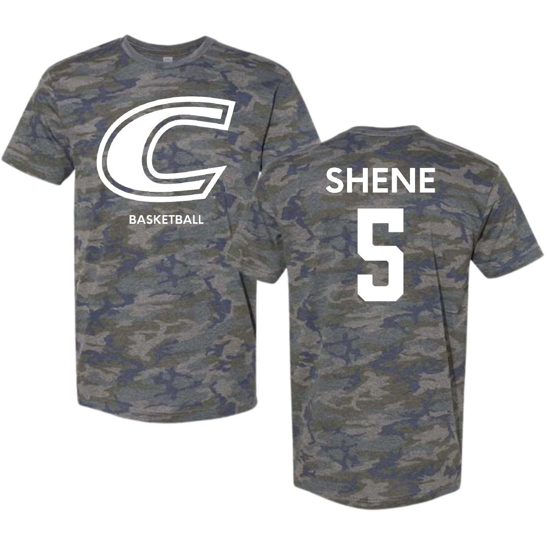 Centre College Basketball (M) Vintage Camo Tee - #5 Ryan Shene