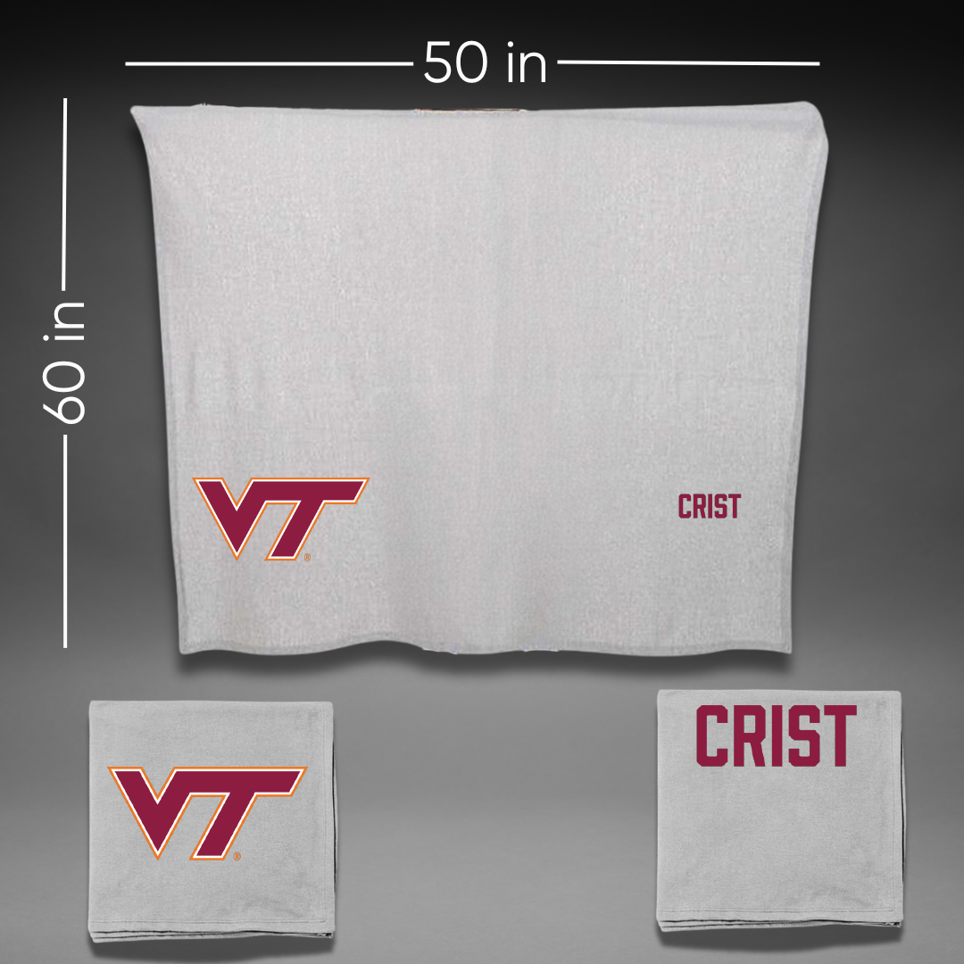 Virginia Tech Cheer Gray Blanket - Joseph Crist