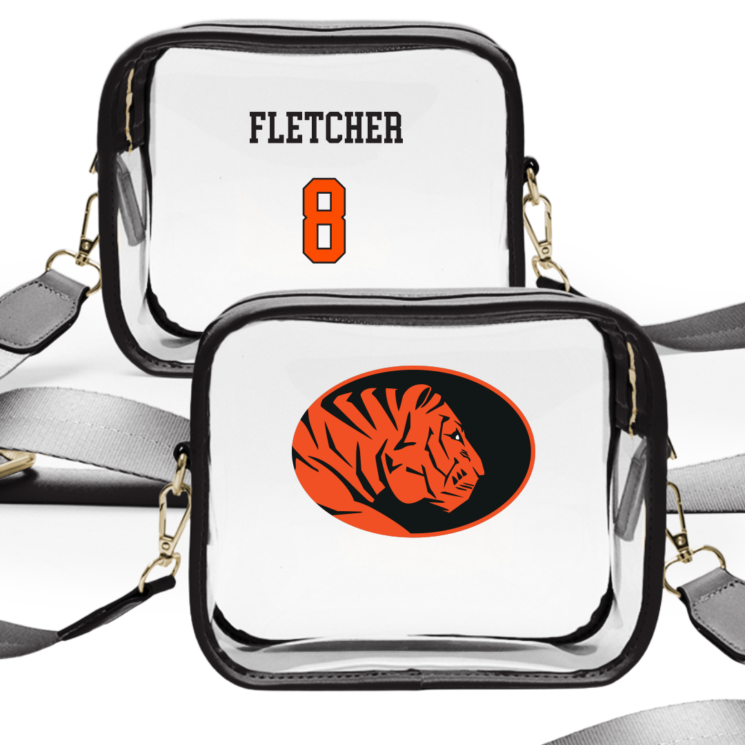 East Central University Baseball Black Clear Stadium Bag - #8 Jackson Fletcher