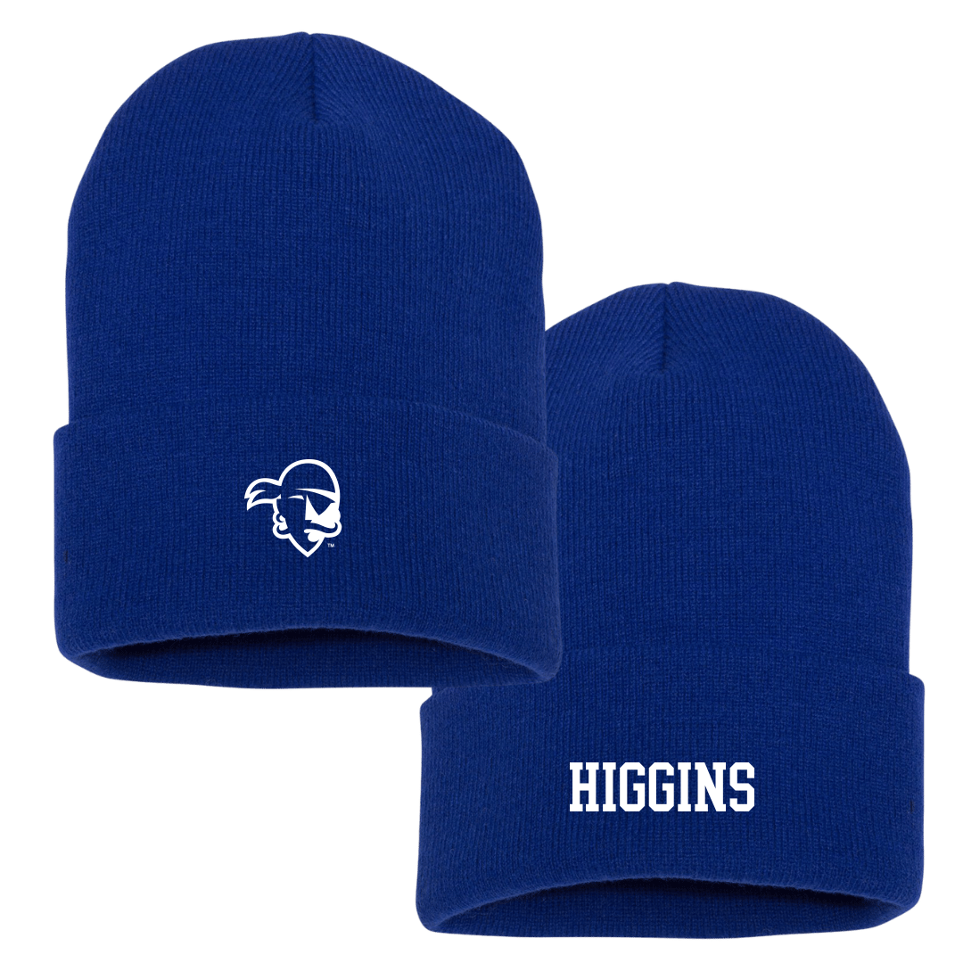 Seton Hall University Baseball Blue Beanie - #27 John Higgins