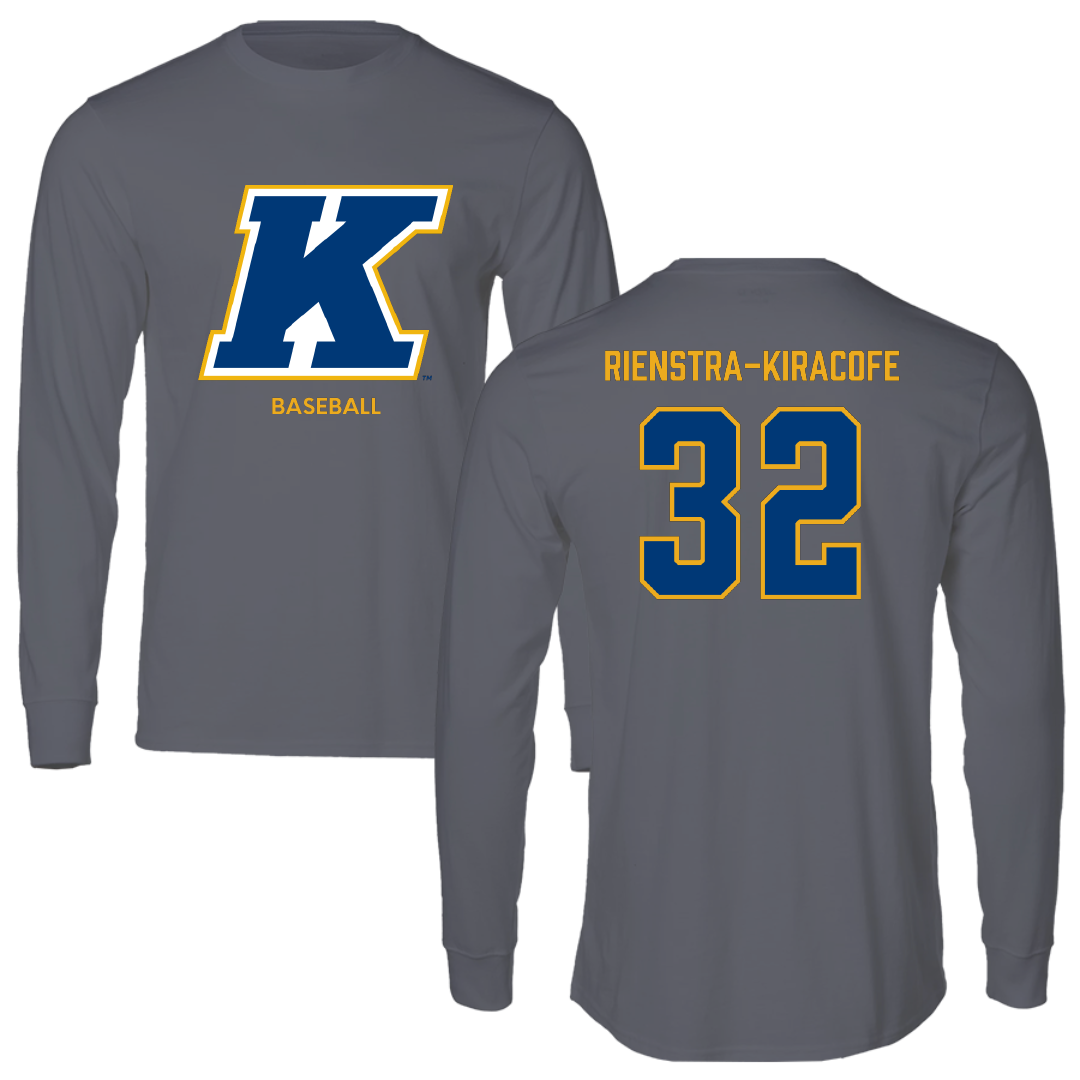 Kent State University Baseball Dark Gray Long Sleeve - #32 Micah Rienstra-Kiracofe