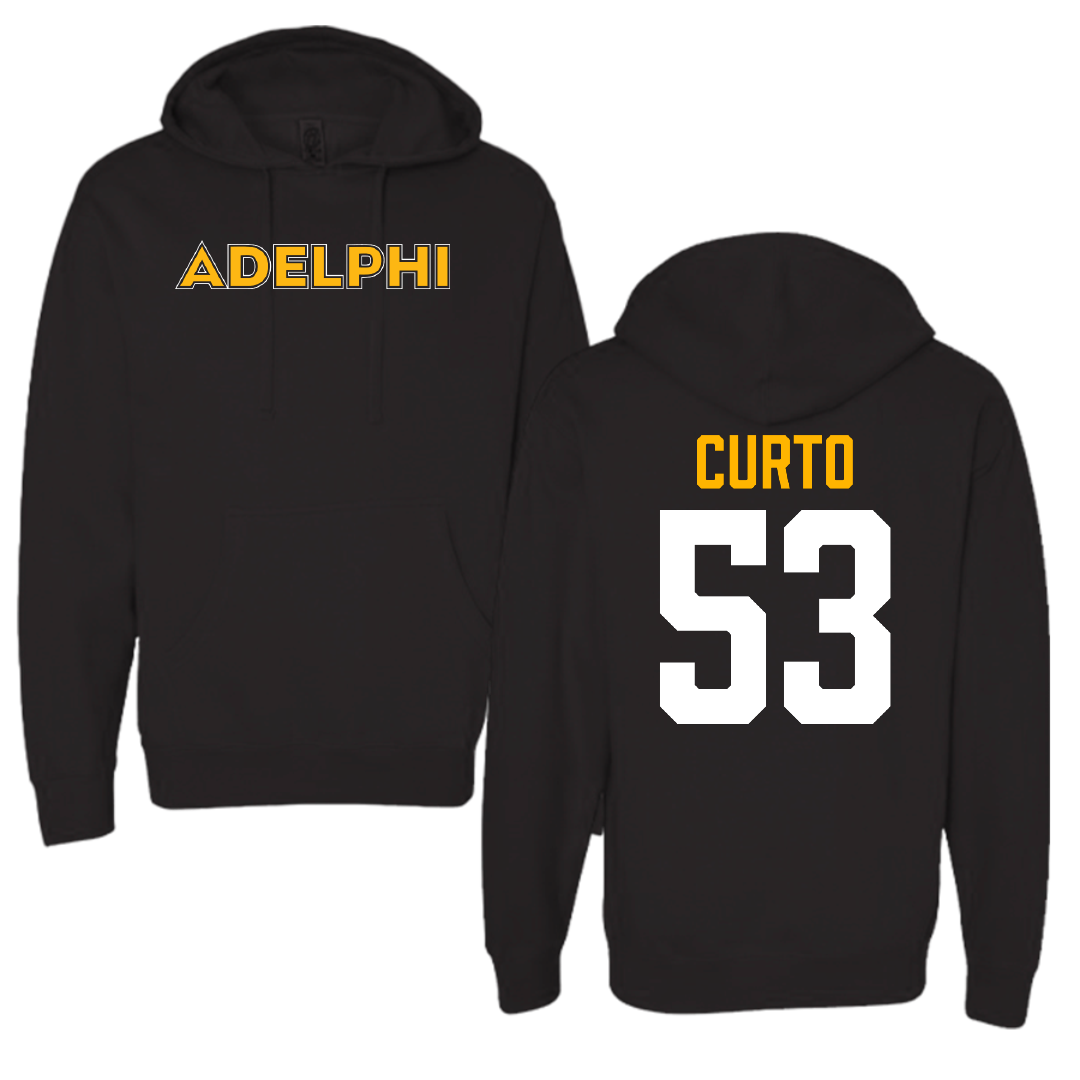Adelphi University Baseball Black Hoodie - #53 Matt Curto