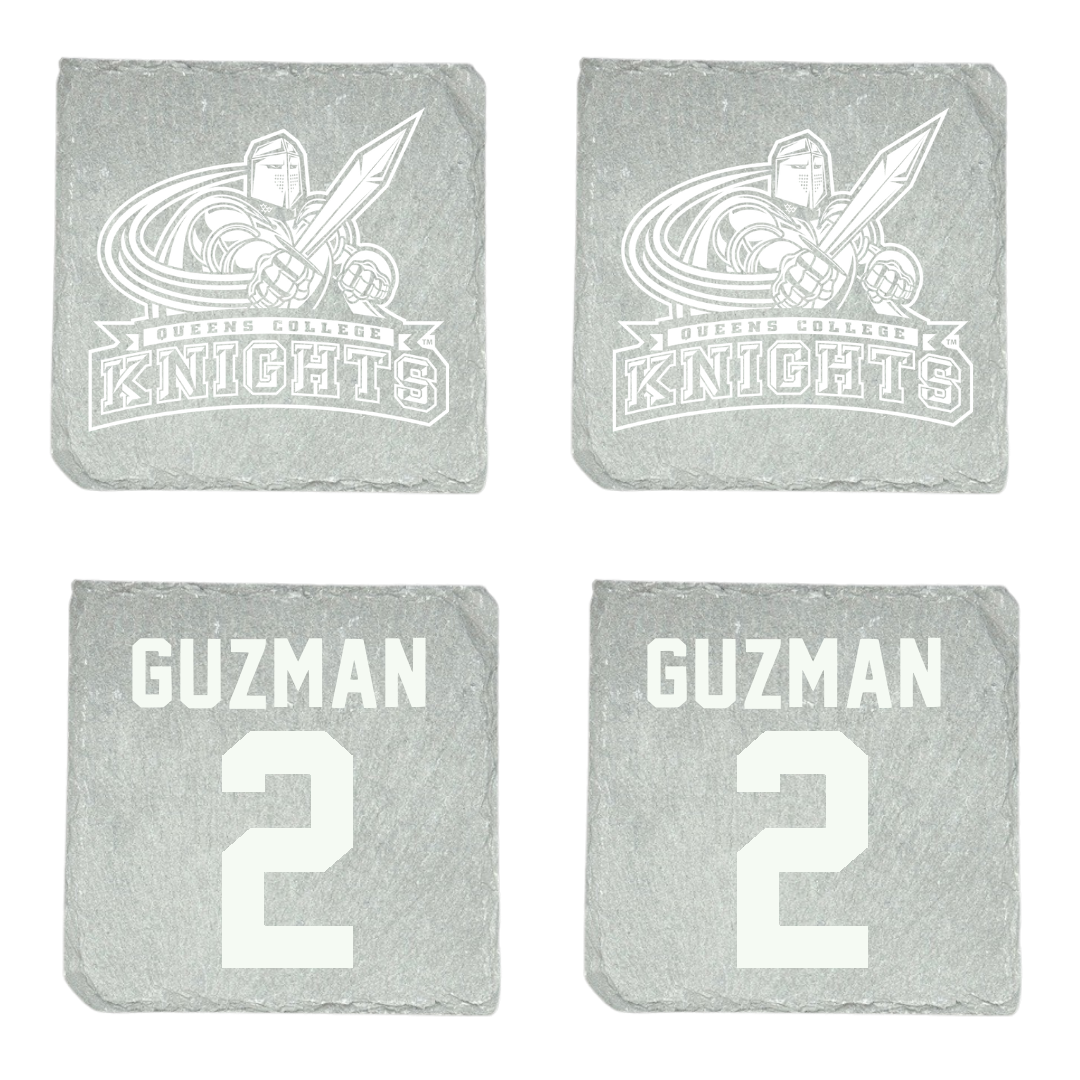 Queens College (New York) Basketball (M) Stone Coaster (4 Pack)  - #2 Williams Guzman