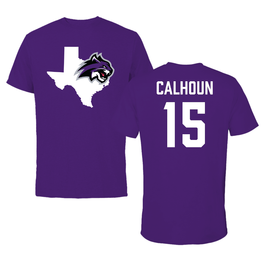 Wiley University Softball Purple State Performance Tee - #15 Sariya Calhoun