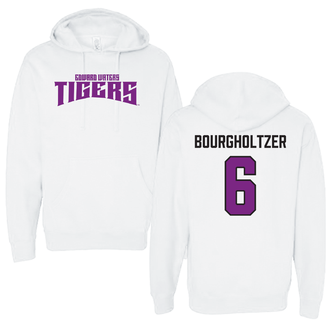 Edward Waters University Softball White Classic Hoodie - #6 Macie Bourgholtzer