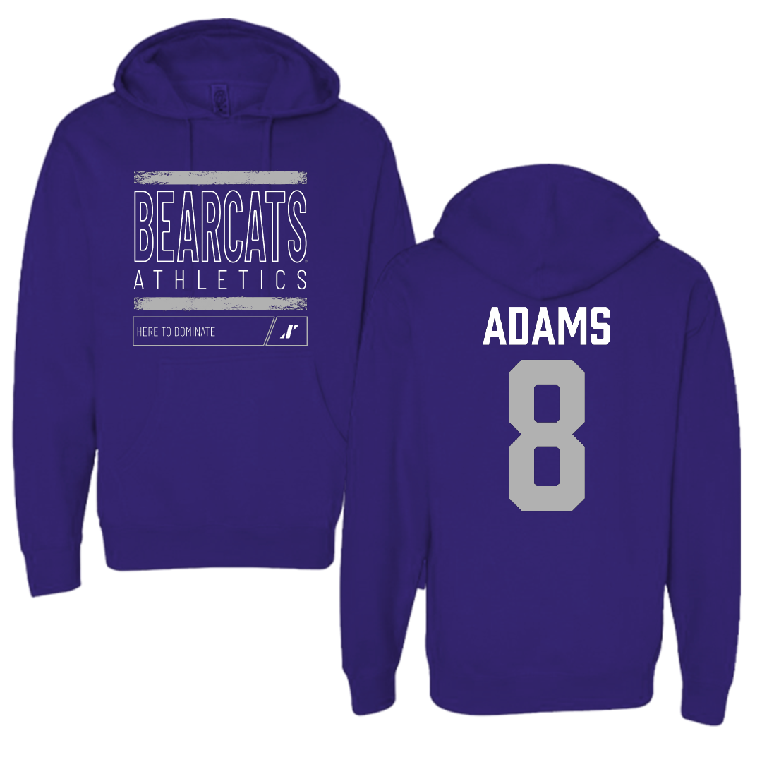 Southwest Baptist University Football Purple Dominate Hoodie - #8 Delvon Adams