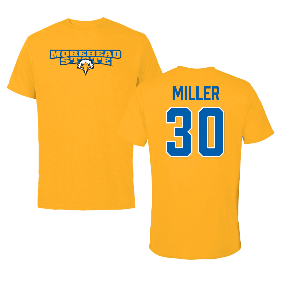 Morehead State University Baseball Gold Performance Tee - #30 Alex Miller