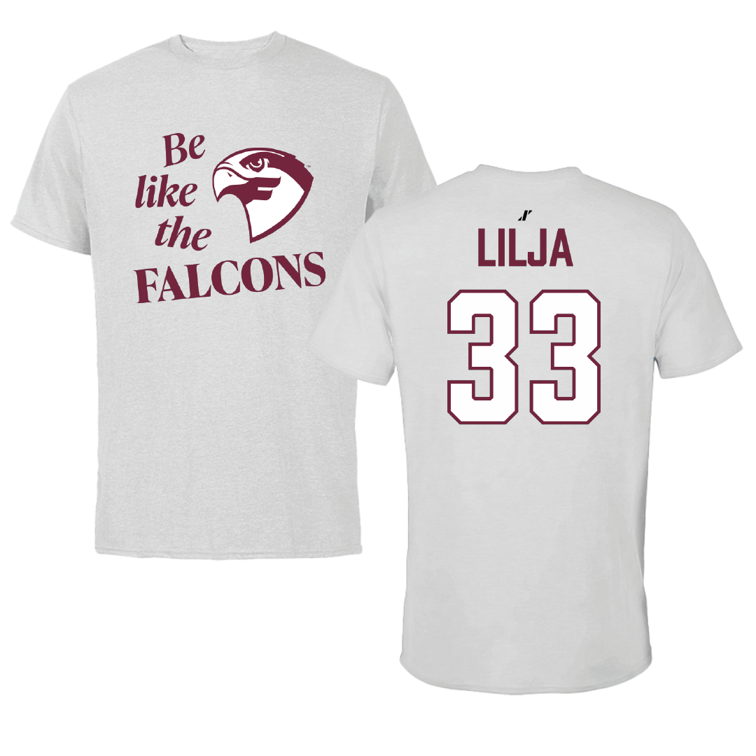 Fairmont State University Basketball (M) Light Gray Be Like Us Tee - #33 Hugo Lilja